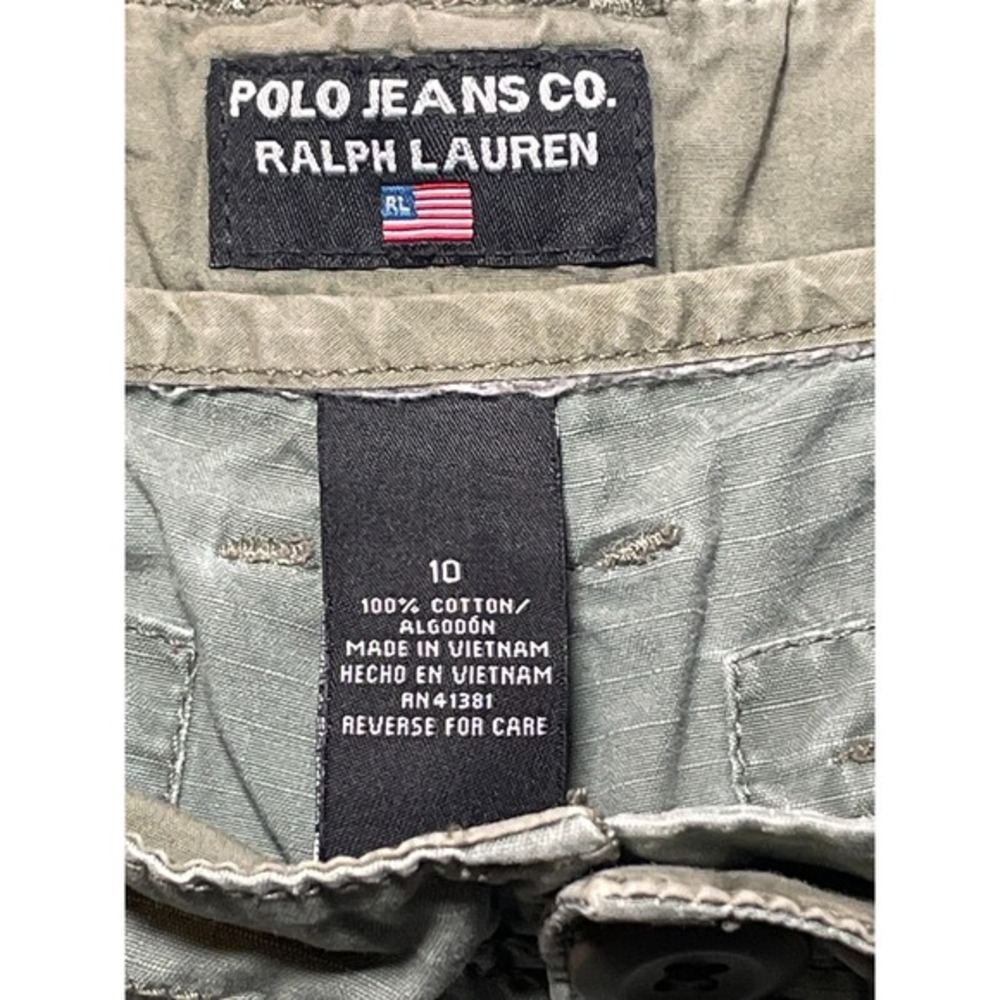 Polo Ralph Lauren Women's Green Cuffed Cargo Shorts - 10 - Picture 5 of 5